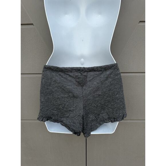 NWT Chaser Women's Soft Cozy Gray Low Rise Ruffle Hem Drawstring Shorts Sz M - Picture 7 of 12